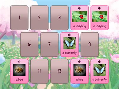 Insects for young learners. Memo