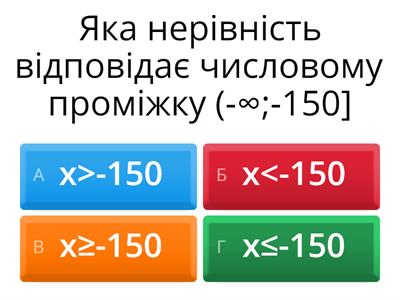   «Лінійні нерівності з однією змінною» 