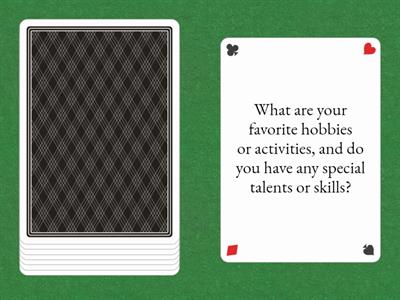 Getting to know you. 