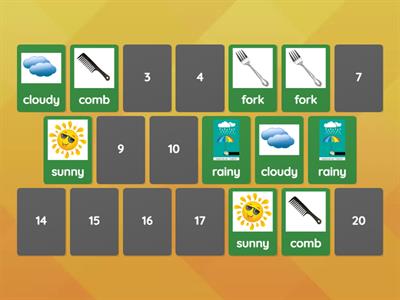 Memory game - The Weather & Useful Objects