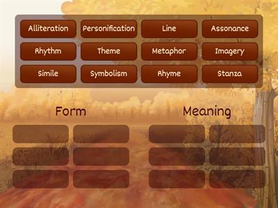 Grade 8 Poetry: Form vs. Meaning