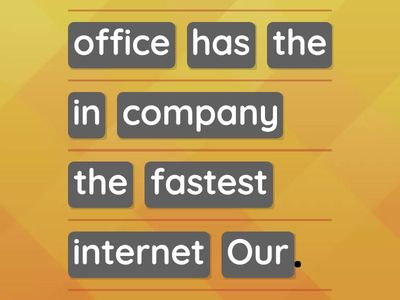 Superlative Sentences Jumble Activity