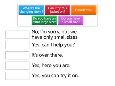 Speakout. Buying clothes. Match