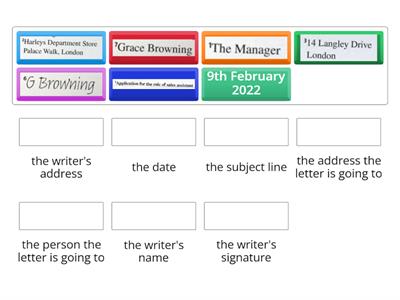 Formal letter elements and parts (Solutions Pre-intermediate, 5H)