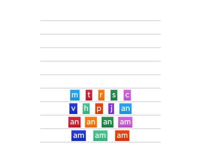 -an -am word families