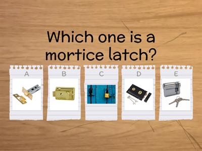 Carpentry L1 (Ironmongery)