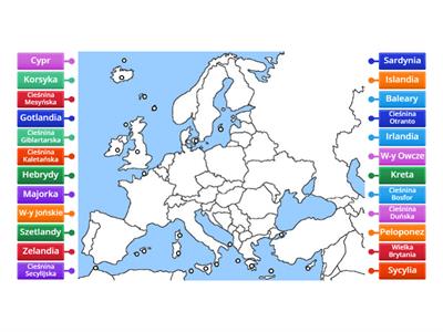 Europa Wyspy i Cieśniny