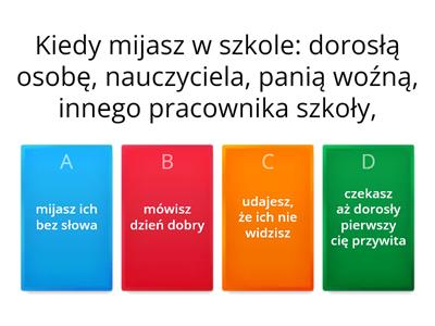 Dobre zachowanie w szkole