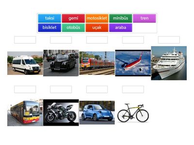 Vehicles in Turkish
