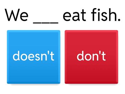 Present Simple Tense Negative