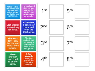 Week 2 Class 2 (Unit 2C): Grammar Time Sequencers