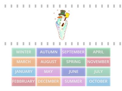 The Months of the Year and seasons