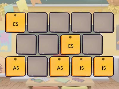 S  Połącz w pary takie same sylaby zamknięte.