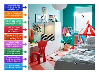 Prepositions of Place - Bedroom