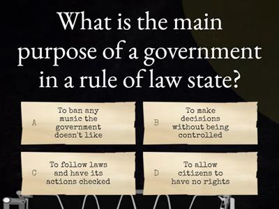 Rechtsstaatlichkeit - what is typical in a rule of the law state