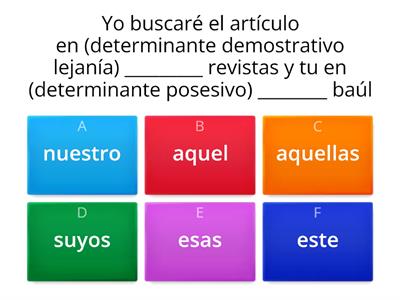 DETERMINANTES Y PRONOMBRES