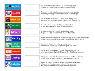 Related Terms of Cyberbullying