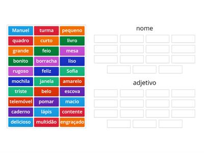 nomes -adjetivos
