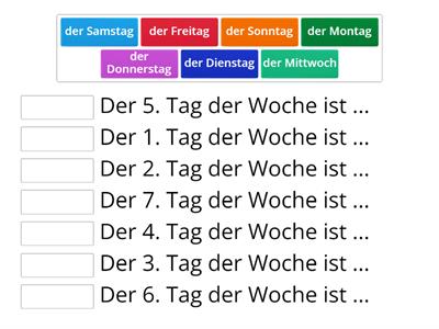 Die Tage der Woche
