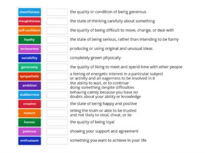 Solutions intermediate/ Unit 6/ Describing character