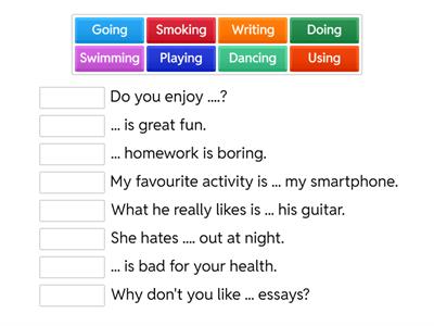 ACPB-B11-USING GERUNDS - Matching