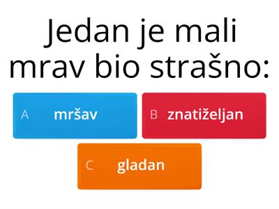 Razumijevanje pročitanog - Znatiželjni mrav