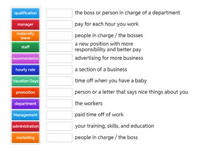 Employment Words