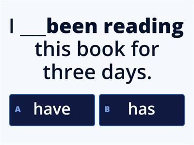 Present Perfect Continuous - Test 1