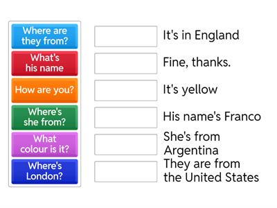 Соедени вопросы с ответами