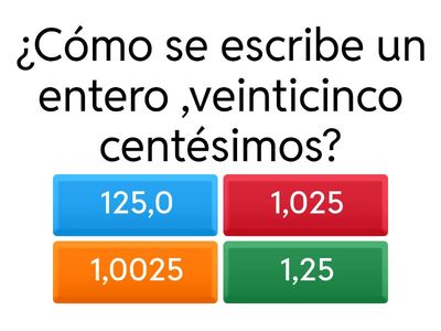  ESCRITURA DE NUMEROS DECIMALES IE 3035 Bella Leticia