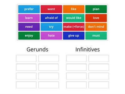 Gerunds and infinitives