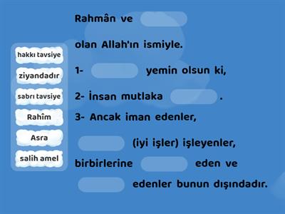 8.3.4  Asr Suresi ve Anlamı