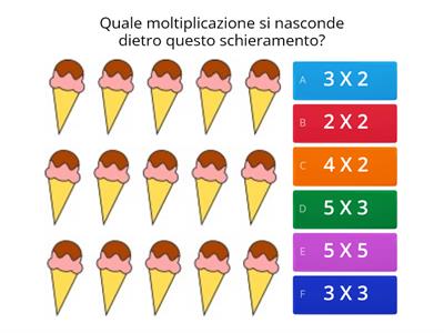 Schieramenti quiz classe seconda