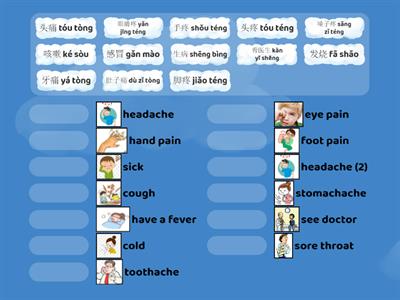 ESC2 Lesson6 Sickness 生病 - 词汇