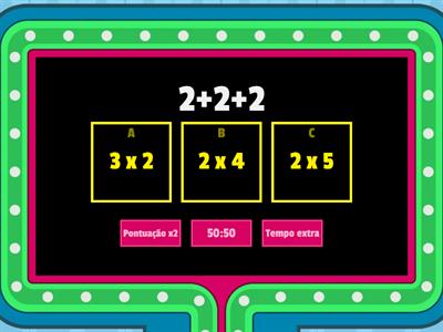 multiplicação - adição de parcelas iguais