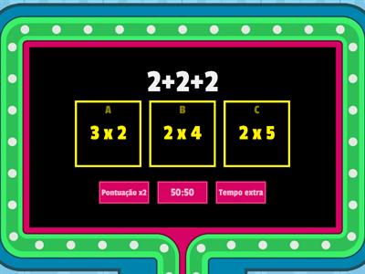 multiplicação - adição de parcelas iguais