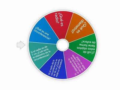 Preguntas Radio y diametro de una circunferencia 