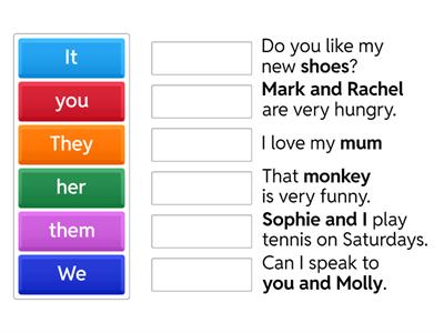  Subject and object pronouns