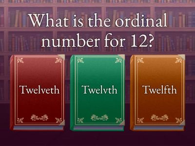Ordinal Numbers Quiz
