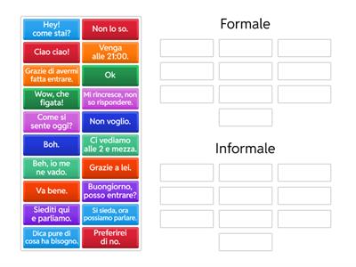 Formale o informale?