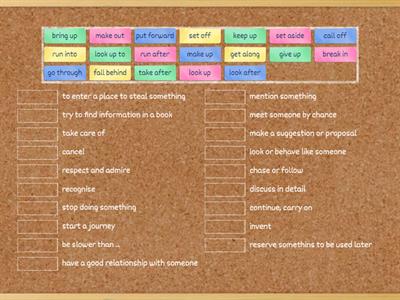 Phrasal verbs - Matching game