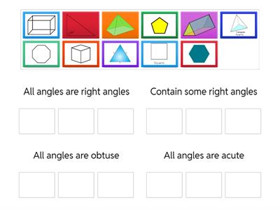 Shape sort based on angles