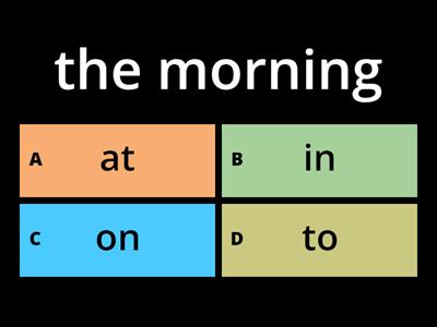 Prepositions of Place, Time and Movement