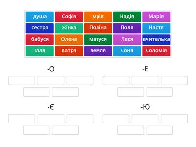 Кличний відмінок. 1 відміна