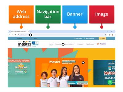 [U2L6] Parts of Colégio Master Website