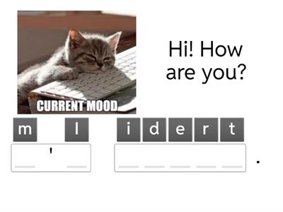 Let's meet: How are you?