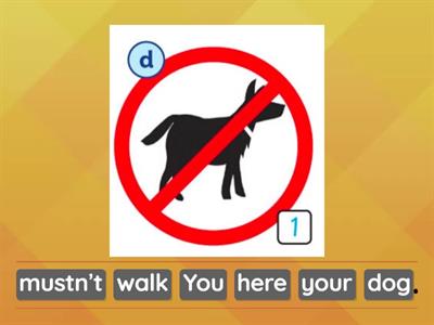 must/mustn't - unjumble 