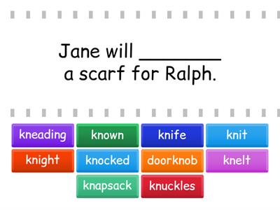 12.2  (kn) sentence fill ins