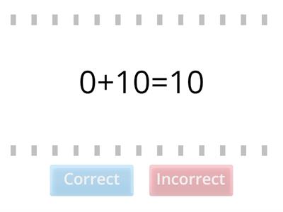 +10 and -10 Tables True or False