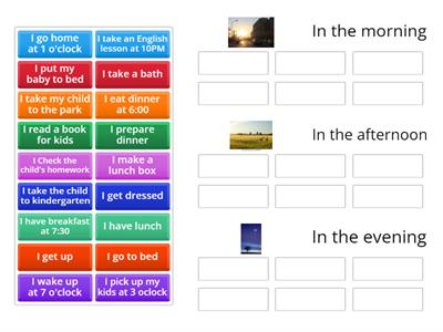 Daily routine for mom